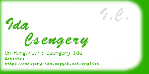 ida csengery business card